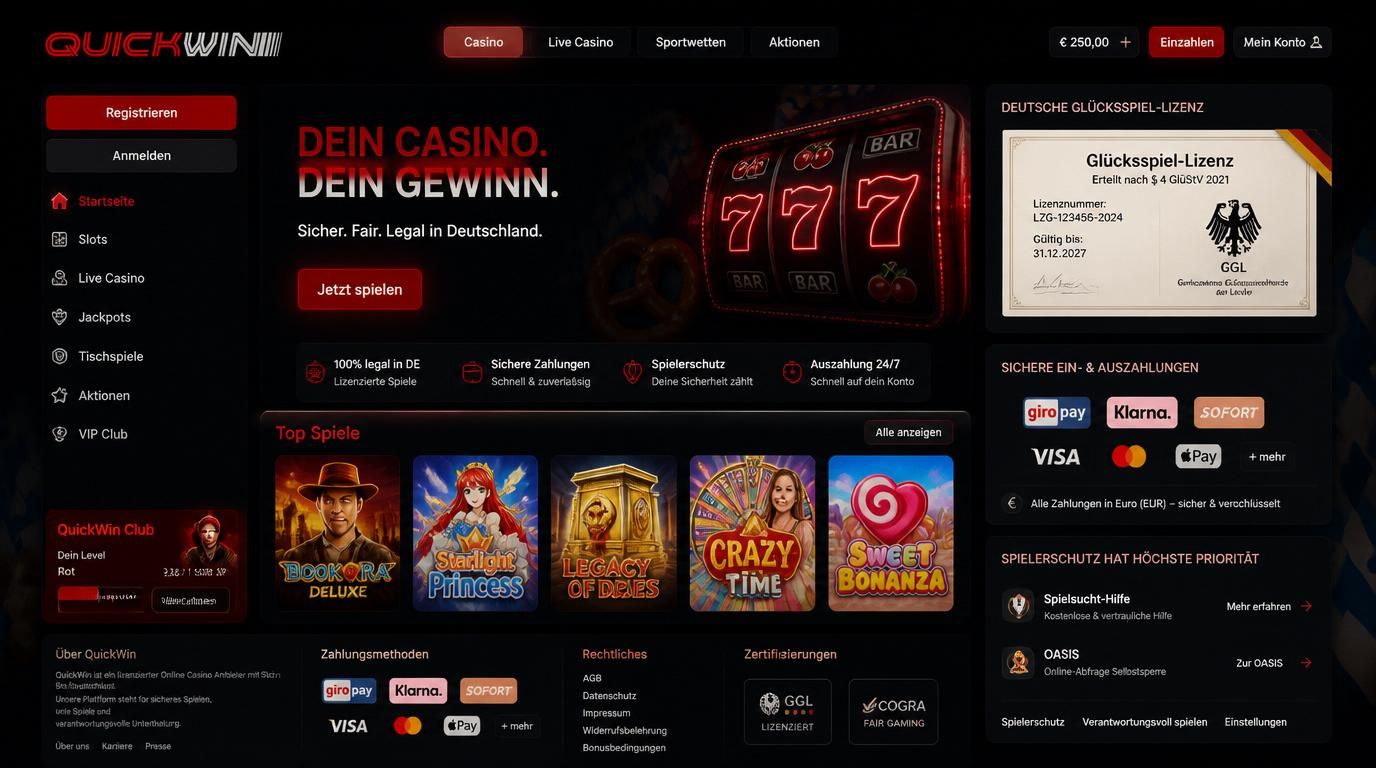 Lokalisierung Deutschland mit Lizenz, Euro-Zahlung und deutschem Spielerschutz visualisiert.