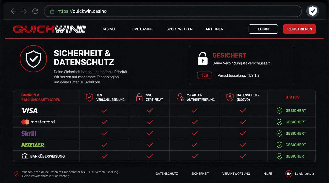 SSL-Verbindung, Sicherheit und Transparenz betont.