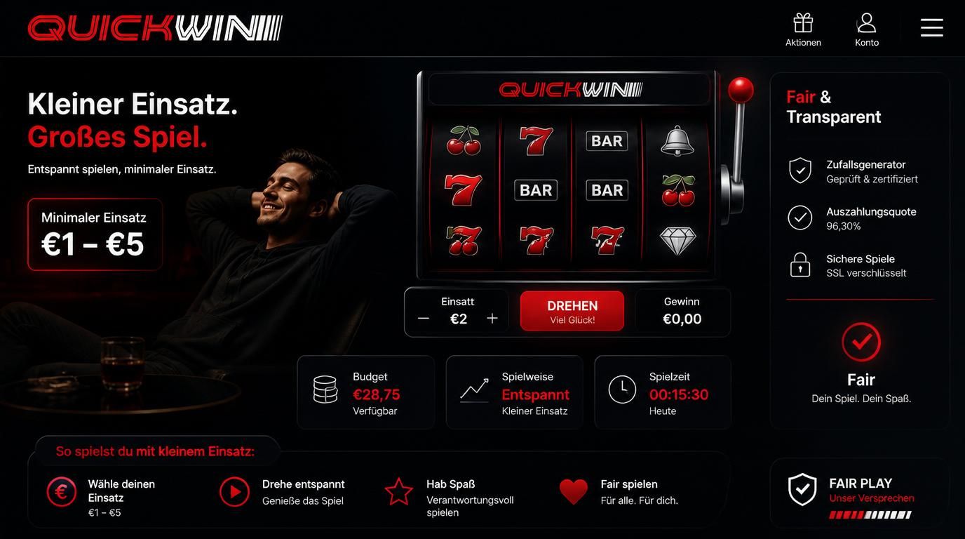 Casino mit kleinen Einsätzen und echtem Spielerlebnis in Deutschland.