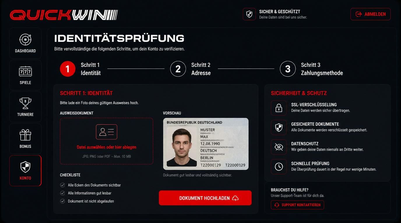KYC-Prozess und Verifikationsstufen klar dargestellt.
